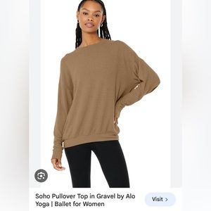 Alo soho top in gravel - size XS - *this item pills when washed*
